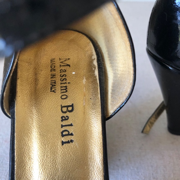 Massimo Baldi black patent leather heel shoes  7 - Picture 3 of 6